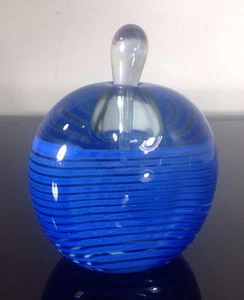 OBG Ornamental Blown Glass Studio Iridescent Art Glass Perfume Bottle Signed - Picture 1 of 8