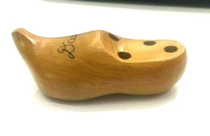 Vintage Cobbler's Shoe Earthenware Wooden Hand Carved Decor Rare length 5" Old - Picture 1 of 12