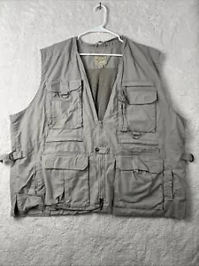 Mens 3XL Cabela's Safari Vest Vented Mesh Back/Hunting/Fishing/Utility Gray CCW - Picture 1 of 11