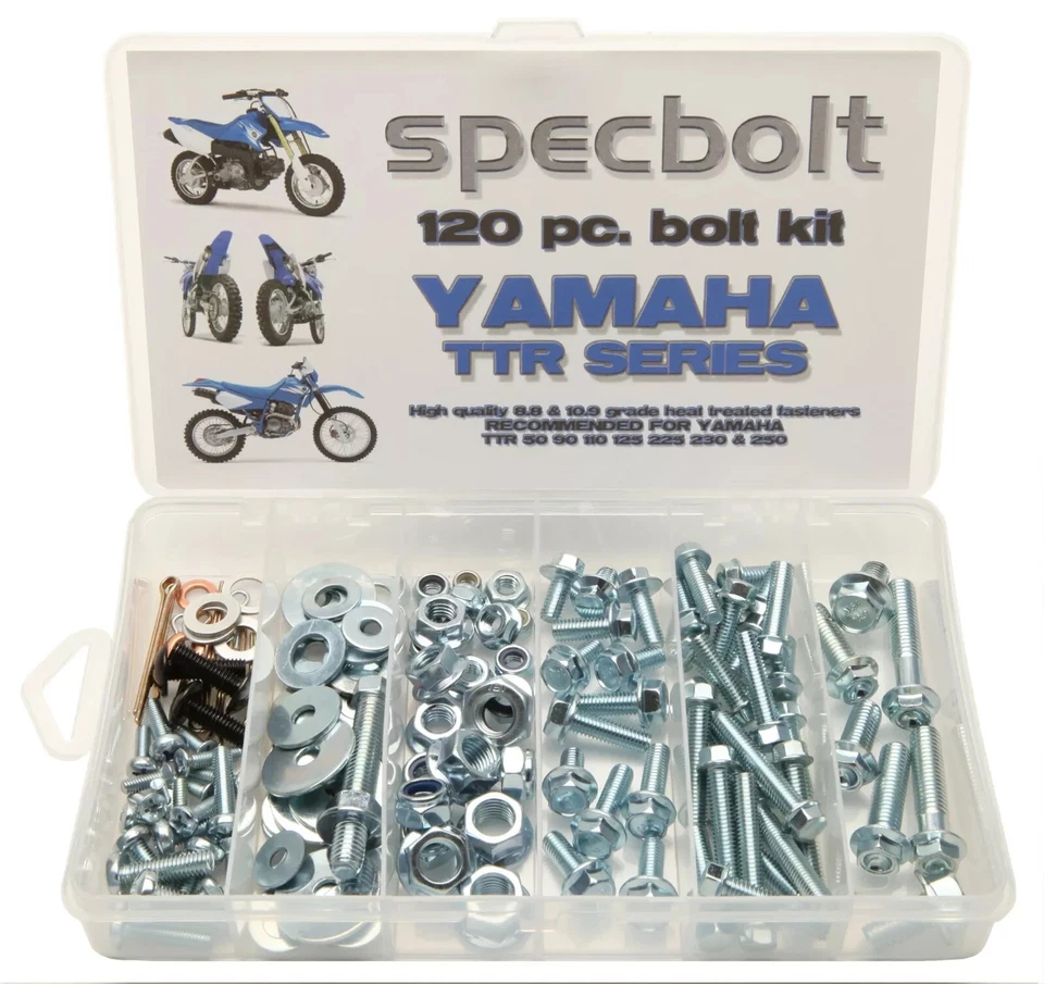 120pc Bolt Kit Yamaha TTR50 TTR80 TTR90 TTR110 TTR125 TTR225 TTR230 TTR250 - Image 1 of 3