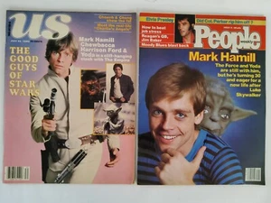 STAR WARS 1981 PEOPLE MAGAZINE AND 1980 US MAGAZINE MARK HAMILL TURNS 30/ YODA - Imagen 1 de 7