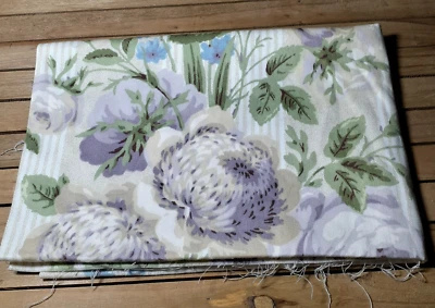 Vintage Martha Stewart Home Sewing Fabric Shabby Large Floral Decor 28" x 44" - Image 1 of 4