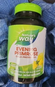 Nature's Way, Evening Primrose, Cold Pressed 1,300 mg, 120 Softgels Exp 05/27 - Picture 1 of 5