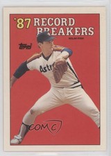 1988 Topps Record Breakers Collector's Edition (Tiffany) Nolan Ryan #6 HOF