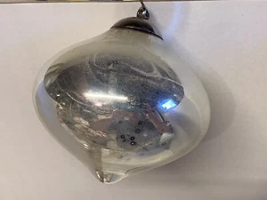 Vintage LARGE glass Christmas Tree Ornament 6” X 5.5” Good Condition  - Picture 1 of 4