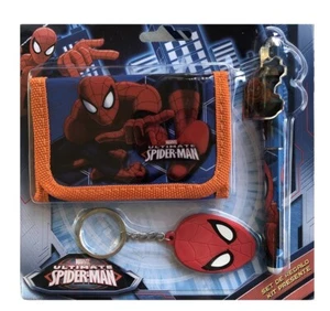 Spiderman Tri Fold Wallet, Ballpoint Pen and Key Ring Set - Picture 1 of 2