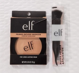 e.l.f. Primer-Infused Bronzer- Forever Sunkissed & Putty Primer Applicator Brush - Picture 1 of 5