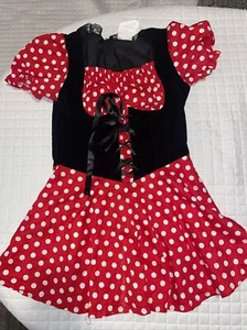Miss Mouse Minnie Polka Dot Sexy Fancy Dress Halloween Teen Adult Costume 14-16 - Picture 1 of 3