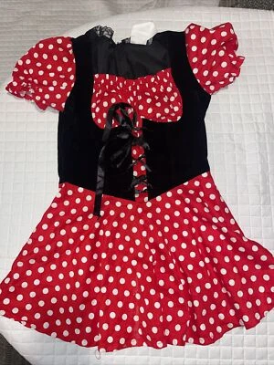 Miss Mouse Minnie Polka Dot Sexy Fancy Dress Halloween Teen Adult Costume 14-16 - Image 1 of 3