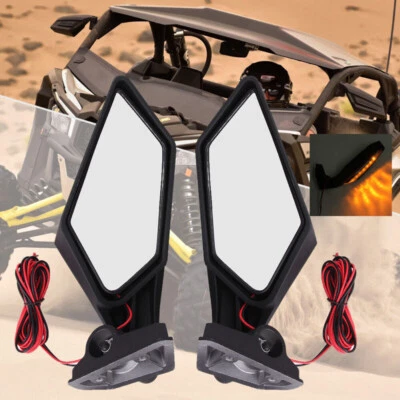 UTV Racing Rearview Side Mirrors For 2017-2024 Can-Am Maverick X3 & MAX Turbo R - Image 1 of 4
