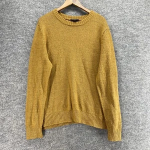 Express Sweater Pullover Men XL Brown Knit Crew Neck Long Sleeve Regular Fit - Picture 1 of 7