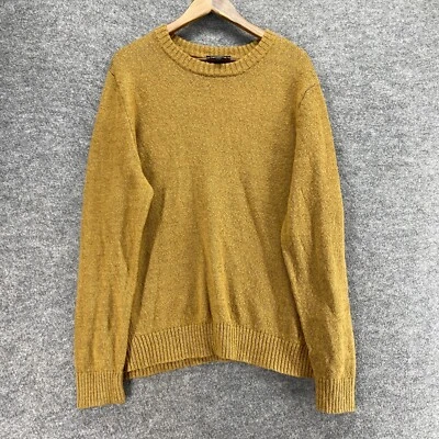 Express Sweater Pullover Men XL Brown Knit Crew Neck Long Sleeve Regular Fit - Image 1 of 4