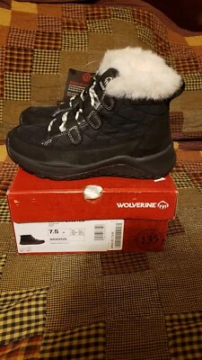 Wolverine Boots Womens Size 7.5 M Luton Quilted Black - Image 1 of 4
