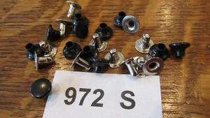 LG. DOT SPEEDY RIVETS 1 DOZ.  BLACK / nickel USA RAPID RIVET FOR LEATHER Lg. S.B - Picture 1 of 6
