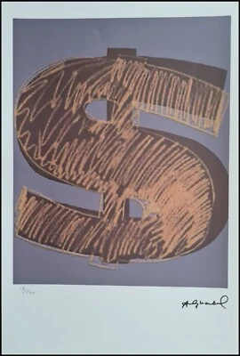 ANDY WARHOL * Dollar Sign * signed lithograph * Kunstdruck * limited # 19/100 - Bild 1 von 4