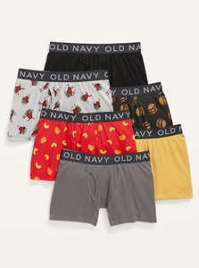 Old Navy Boys Underwear 6 Pack Boxer Briefs Foodie Fries Burger Mac Size Small - Picture 1 of 1