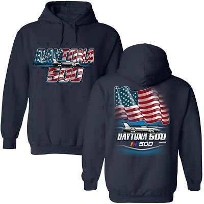 NASCAR Daytona 500 Patriotic Sudadera con Capucha Prendas exteriores Sudadera Azul Marino Foto 1 de 3