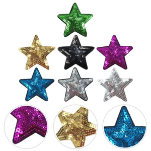 14 Pcs Sequin Star Patch Clothes Embroidery Patches Appliques Embellishments - Picture 1 of 12