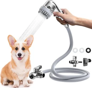 Dog Shower Attachment with 9.84Ft Hose, Pet Shower Set for Convenient Dog Bath,  - Picture 1 of 2