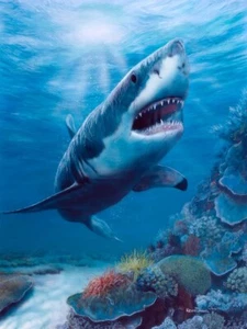 Terror of the Deep, Kevin Daniel, Wall Art Print Poster 14" x 11"  3058 - Picture 1 of 1