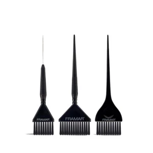 Pennelli Colorazione Capelli FRAMAR Variety Coloring Set Pennelli Nero 3 Pezzi - Imagen 1 de 1