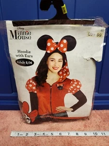 Disney Minnie Mouse Halloween Costume Hoodie w/ Ears Womens Sz S/M NEW - Picture 1 of 3