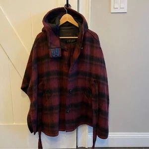 Vintage Coach Plaid Cape Coat XS/S  - Picture 1 of 5
