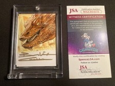 BENEDICT CUMBERBATCH THE HOBBIT SMAUG SKETCHAGRAPH SKETCH SIGNED AUTO CARD 1/1 !