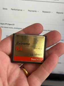 SanDisk CF Extreme 64GB 120MB/s CompactFlash Memory Card SDCFXS-64G - Picture 1 of 1
