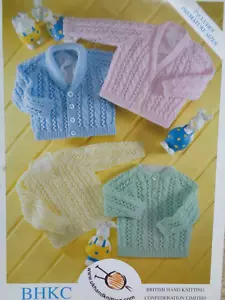 BHKC7 knitting pattern  baby cardigan + sweater DK  premature 12 - 22"" - Picture 1 of 2