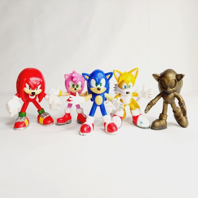 Action Figures Coleção 9 Bonecos Miniatura Sonic The Hedgehog Classic Mini  Buildable Figures Sonic Amy Tails