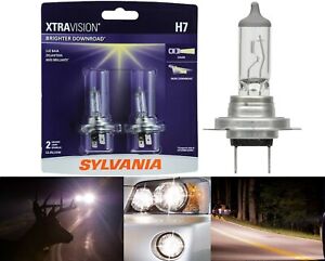 Sylvania Xtra Vision H7 55W Two Bulbs Head Light Low Beam Replacement Upgrade OE