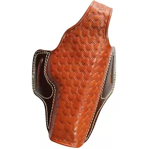 Gemustertes handgefertigtes Leder OWB Carry zwei Schlitze Daumenbruch Waffenholster rechte Hand - Bild 1 von 6