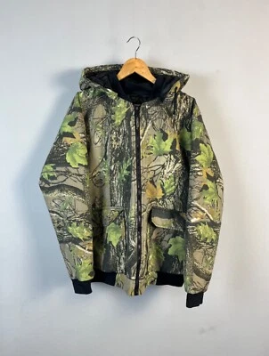 Realtree Camo Vintage Men Multicolor Y2K Walls Hooded Work Jacket Size L - Image 1 of 4