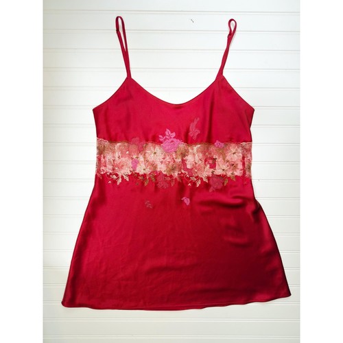 UNDERCOVER Abito slip anni 90 Victoria's Secret in raso e trasparente ricamato Taglia Large