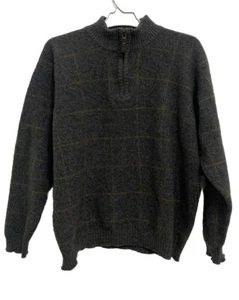 PETER SCOTT GRAY SWEATER SIZE S WOOL ANGORA LONG SLEEVE MADE IN SCOTLAND #Z1 - Picture 1 of 12