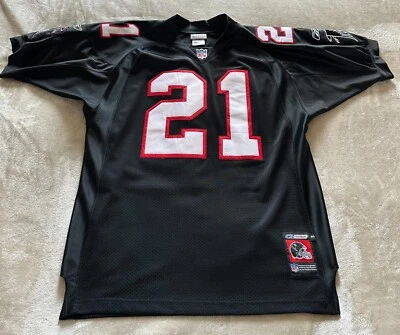 Camiseta deportiva vintage Reebok NFL Atlanta Falcons Deion Sanders #21 logotipo retro talla 46 Foto 1 de 4