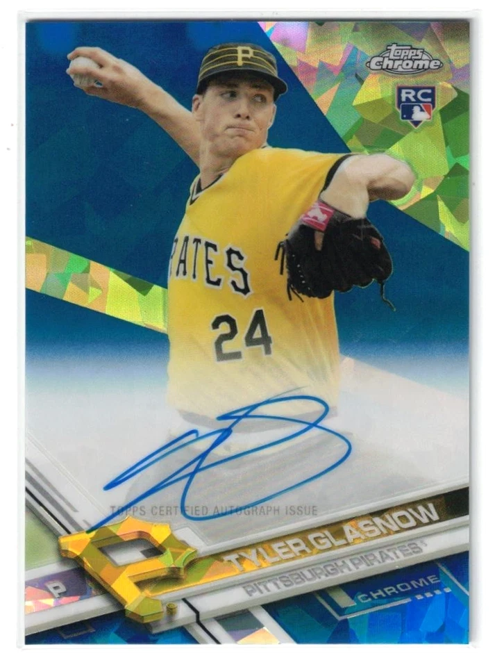 2017 Topps Sapphire Chrome RC AUTO Tyler Glasnow #AC-TG! Rookie! Autograph! /50 - Image 1 of 2