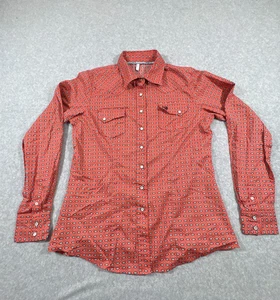 Camisa Cinch Para Hombres Grande Roja Azteca Perla A Presión Vaquero Occidental Manga Larga Botón - Imagen 1 de 8