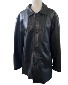 Giacca pelle di agnello vintage anni 90 cappotto zip e bottoni Nicole Miller - Foto 1 di 12