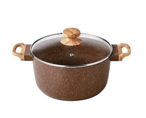 Pioneer Woman ~ BROWN Speckle ~ 5 Quart ~ Dutch Oven w/Lid ~ Cast Aluminum Pan - Picture 1 of 4