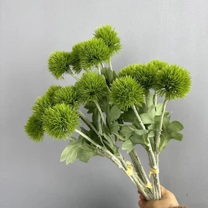 6 Head Artificial Hairball Bouquet Real Touch Fake Flowers Wedding Party Decor - Picture 1 of 12