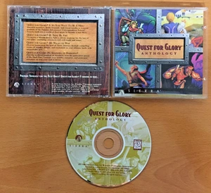 QUEST FOR GLORY ANTHOLOGY Sierra PC CD-ROM Computer NO MANUAL Case & Game 1996 - Picture 1 of 4