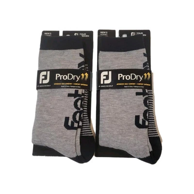 2 pares de calcetines de golf FootJoy ProDry para hombre talla 7-12 gris azul marino nuevos con etiquetas Foto 1 de 4