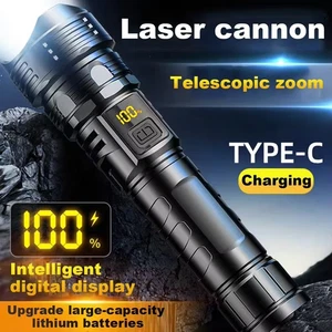 Tragbare leistungsstarke superhelle Taschenlampe LED wiederaufladbare Taschenlampe Lampe - Bild 1 von 19