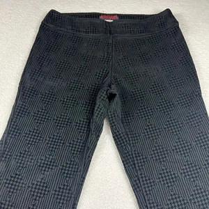 Krazy Larry Hose Damen 6 grau schwarz Prisma Pull-On gerades Bein geometrische Hose - Bild 1 von 7