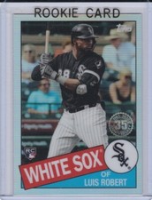 LUIS ROBERT ROOKIE CARD Topps Chrome Refractor 1985 Design CHICAGO WHITE SOX RC