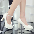 10.5cm Work Shoes Women  Pumps High Heels White/red Weding Shoes Plus Size Pumps