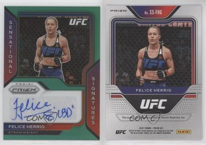 2021 Panini Prizm UFC Sensational Signatures Green Felice Herrig #SS-FHG Auto