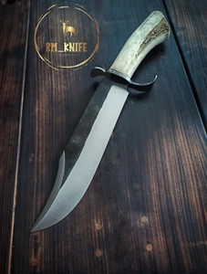 Very large bowie knife With Antler Handle - Picture 1 of 4